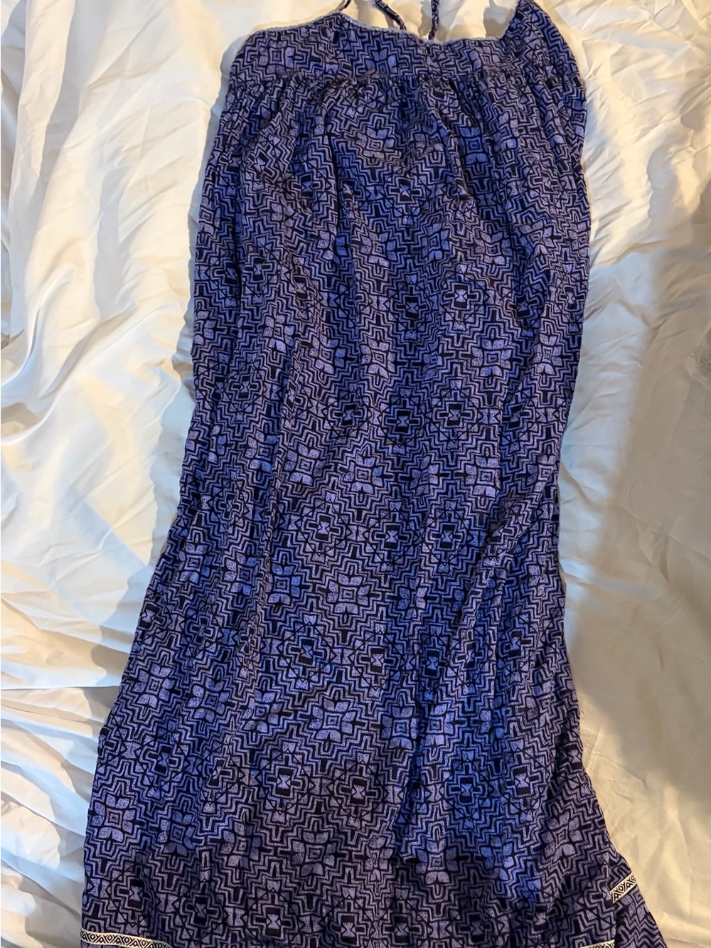 Anthropologie Purple Geometric Maxi Dress
